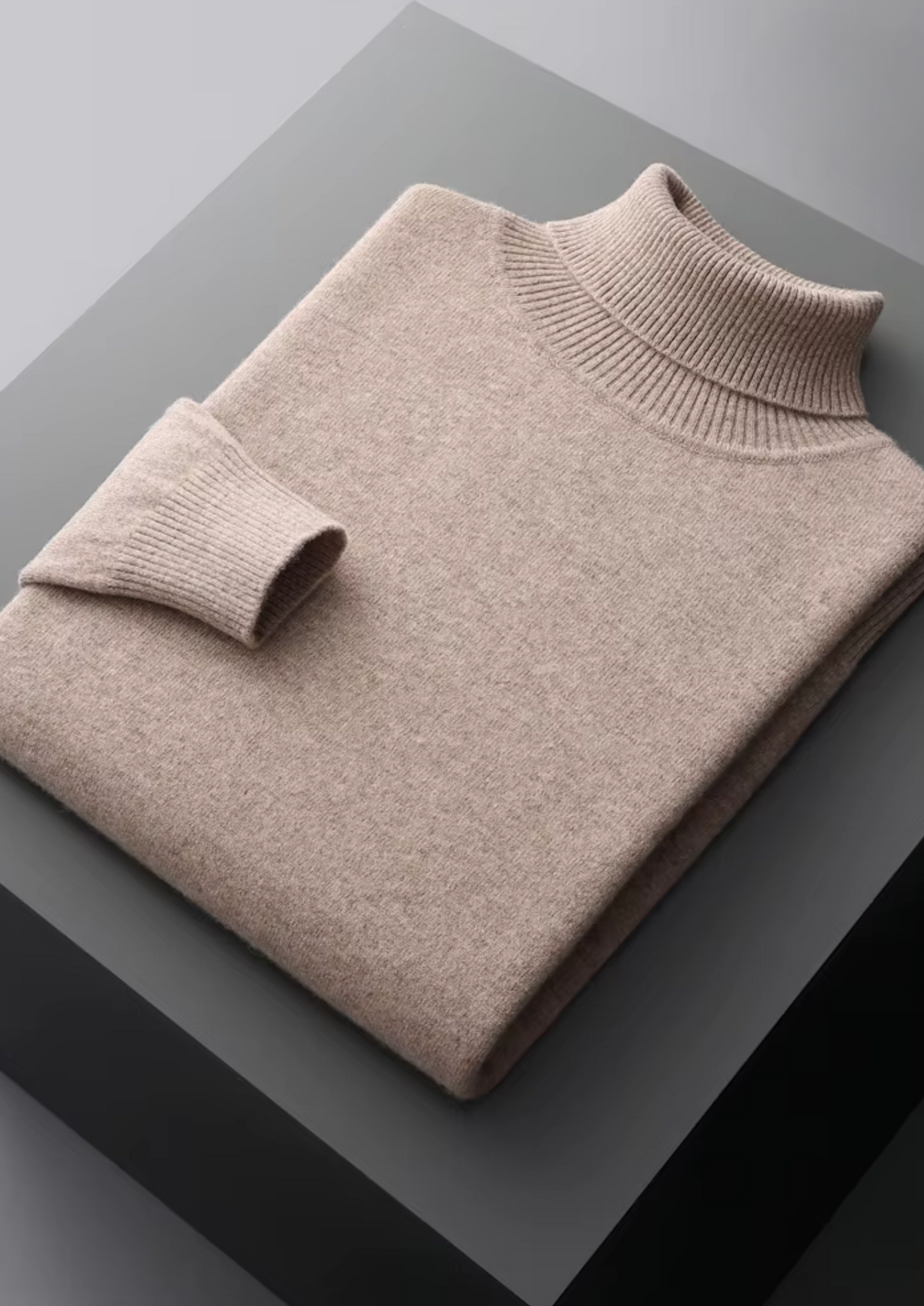 Herren Pullover mit Rollkragen und Rippbündchen
