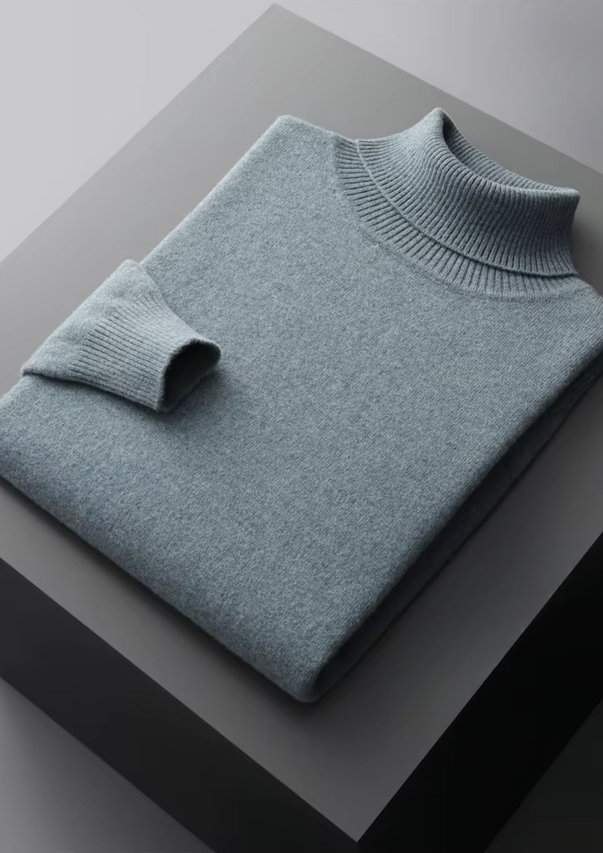 Herren Pullover mit Rollkragen und Rippbündchen
