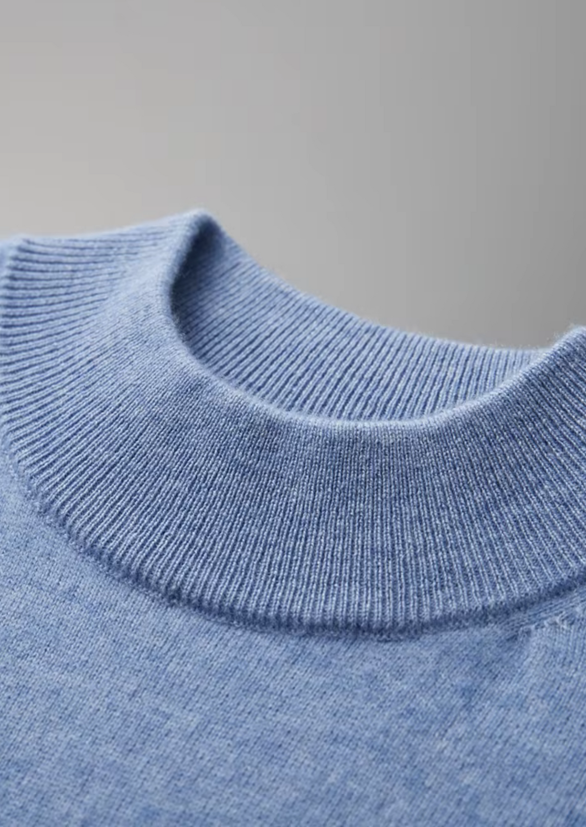 Herren Feinstrick-Shirt mit Stehkragen und Kurzen Ärmeln