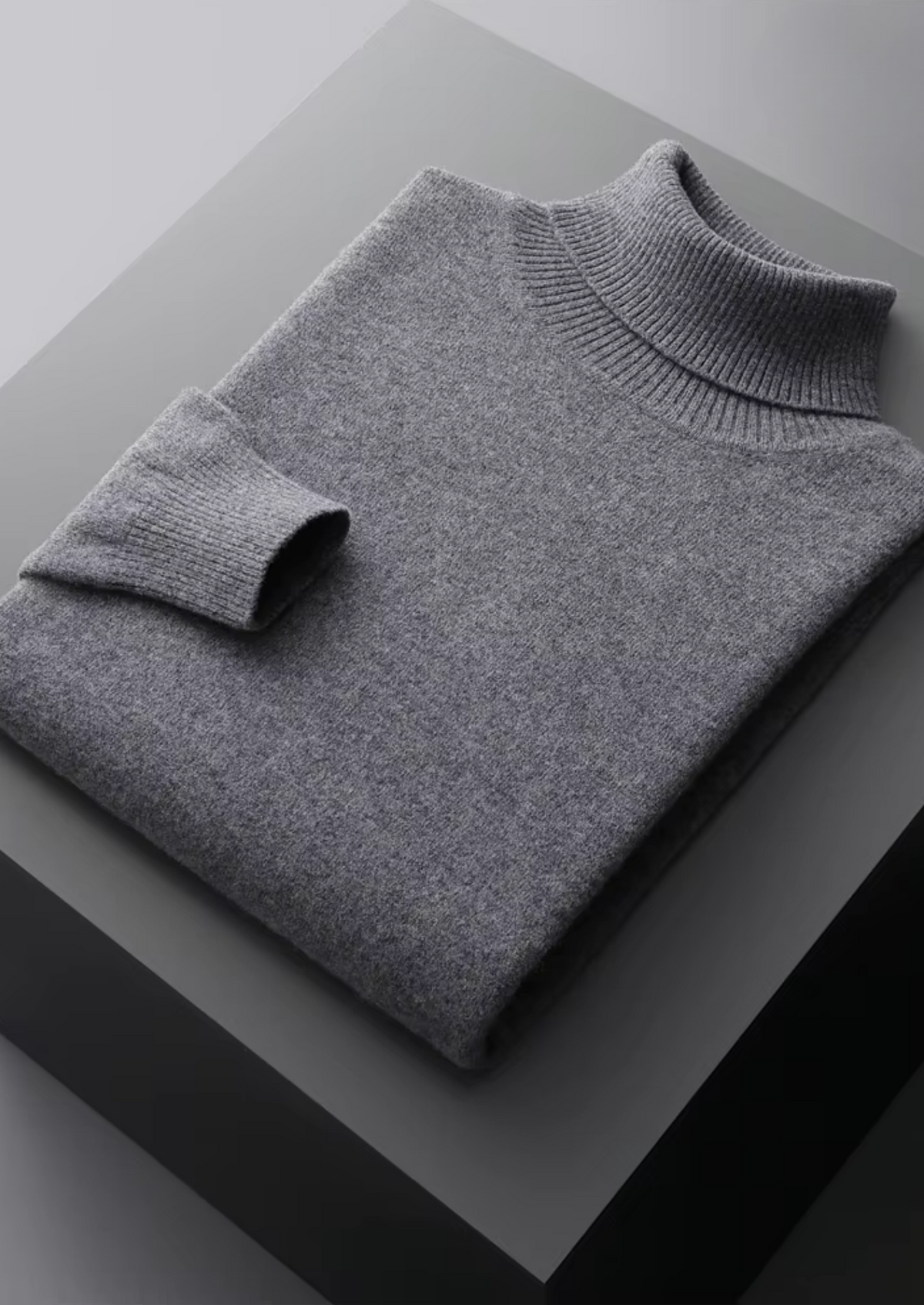 Herren Pullover mit Rollkragen und Rippbündchen