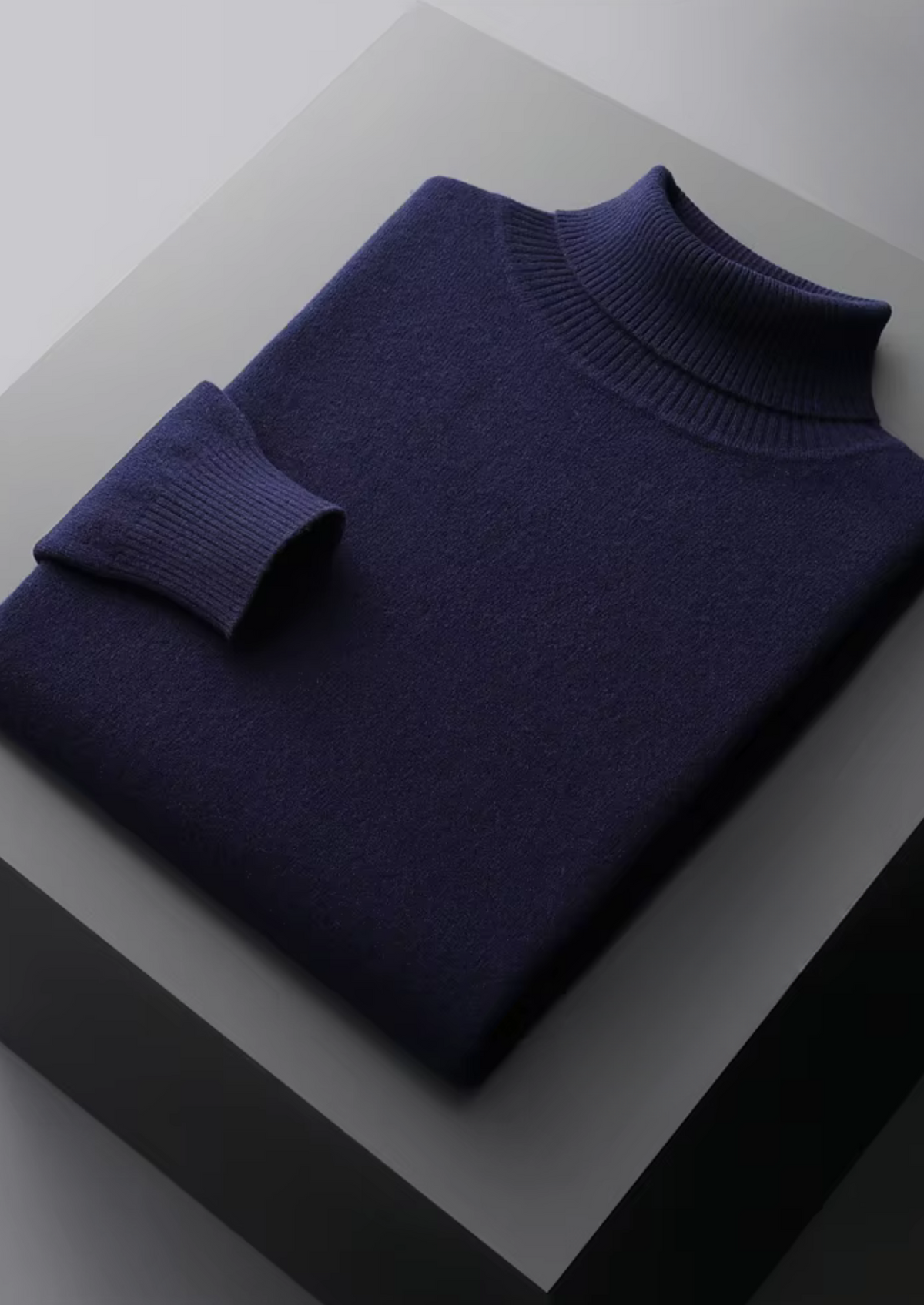 Herren Pullover mit Rollkragen und Rippbündchen