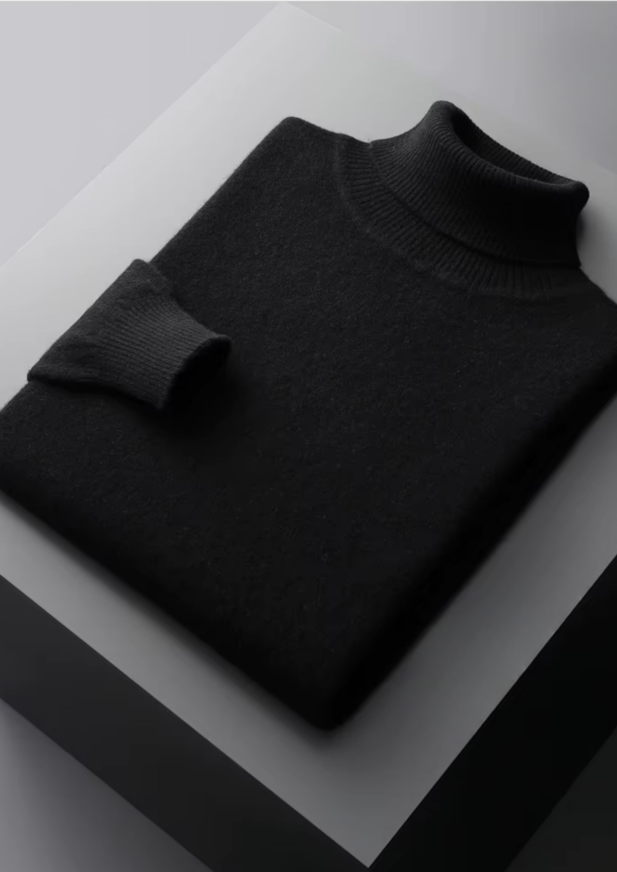Herren Pullover mit Rollkragen und Rippbündchen
