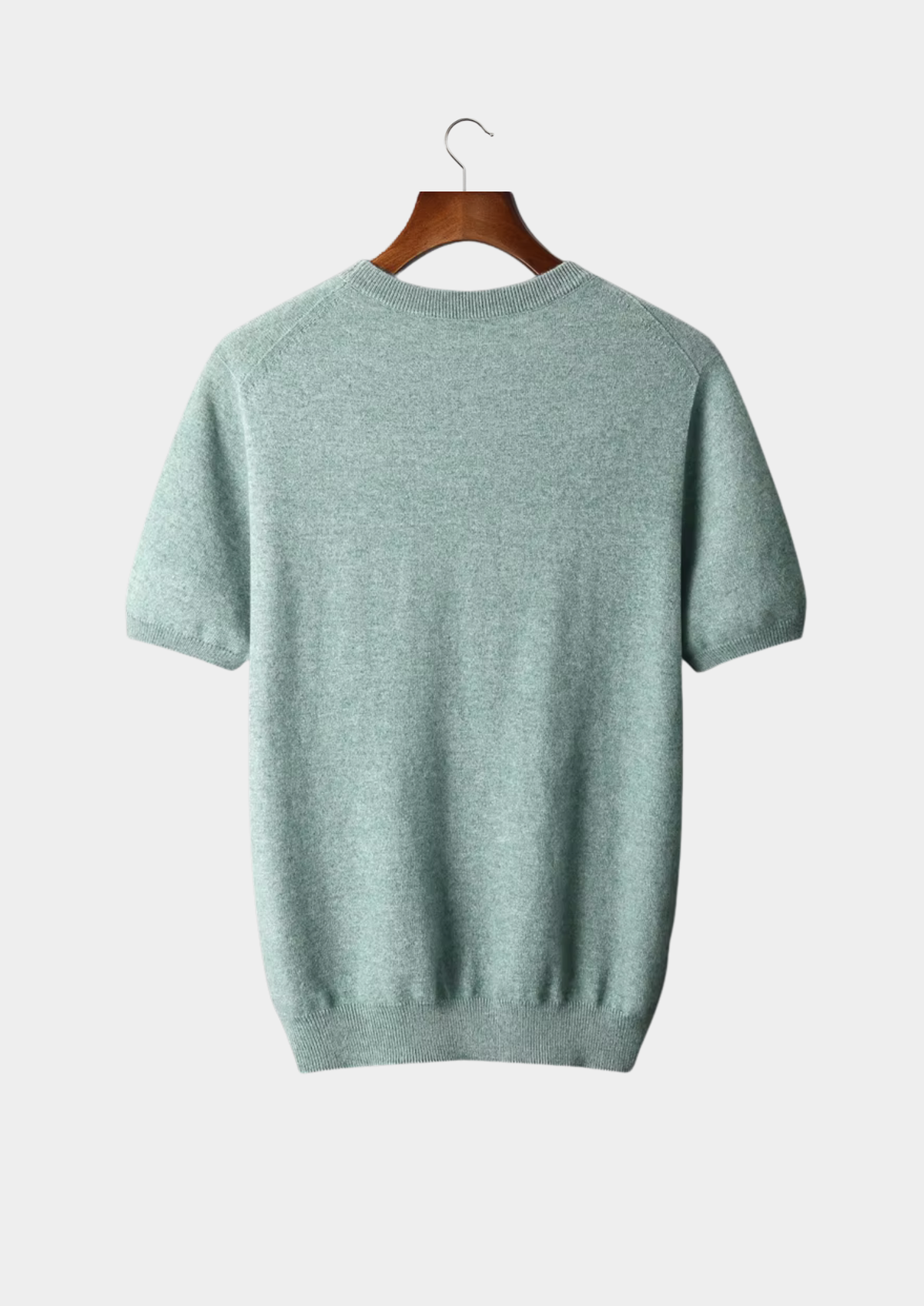 Herren Feinstrick-Shirt mit Rundhalsausschnitt und Kurzen Ärmeln