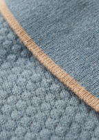 Herren Feinstrick-Poloshirt mit Kontrastpaspel und Kurzen Ärmeln