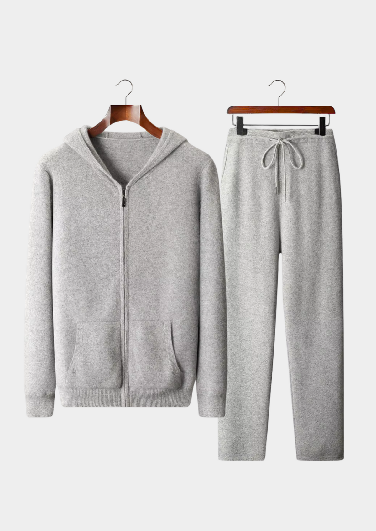 Herren Set mit Kapuzenjacke mit Reißverschluss und Jogginghose mit Kordelzug