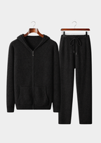 Herren Set mit Kapuzenjacke mit Reißverschluss und Jogginghose mit Kordelzug