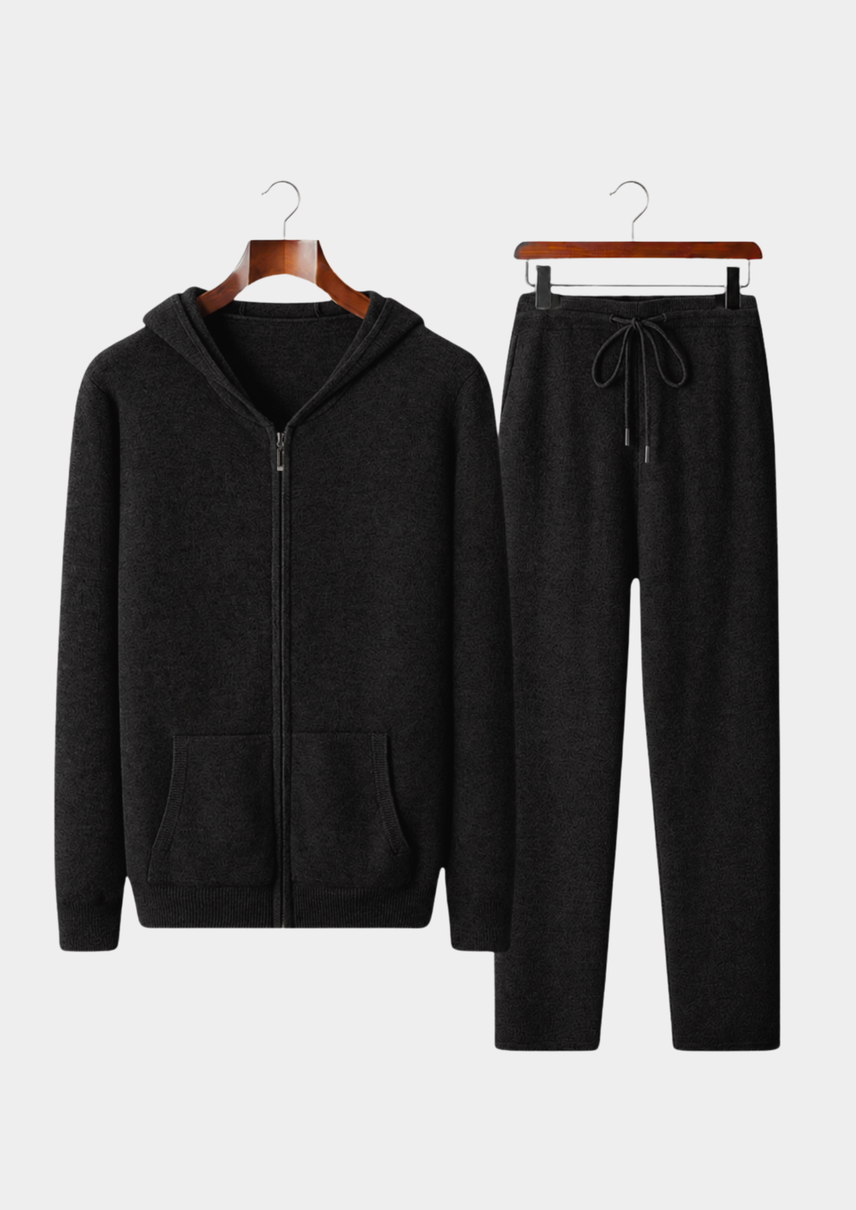Herren Set mit Kapuzenjacke mit Reißverschluss und Jogginghose mit Kordelzug