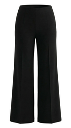Damen Baggy Hose mit Mittelhohem Bund und Bügelfalten
