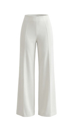 Damen Baggy Hose mit Mittelhohem Bund und Bügelfalten