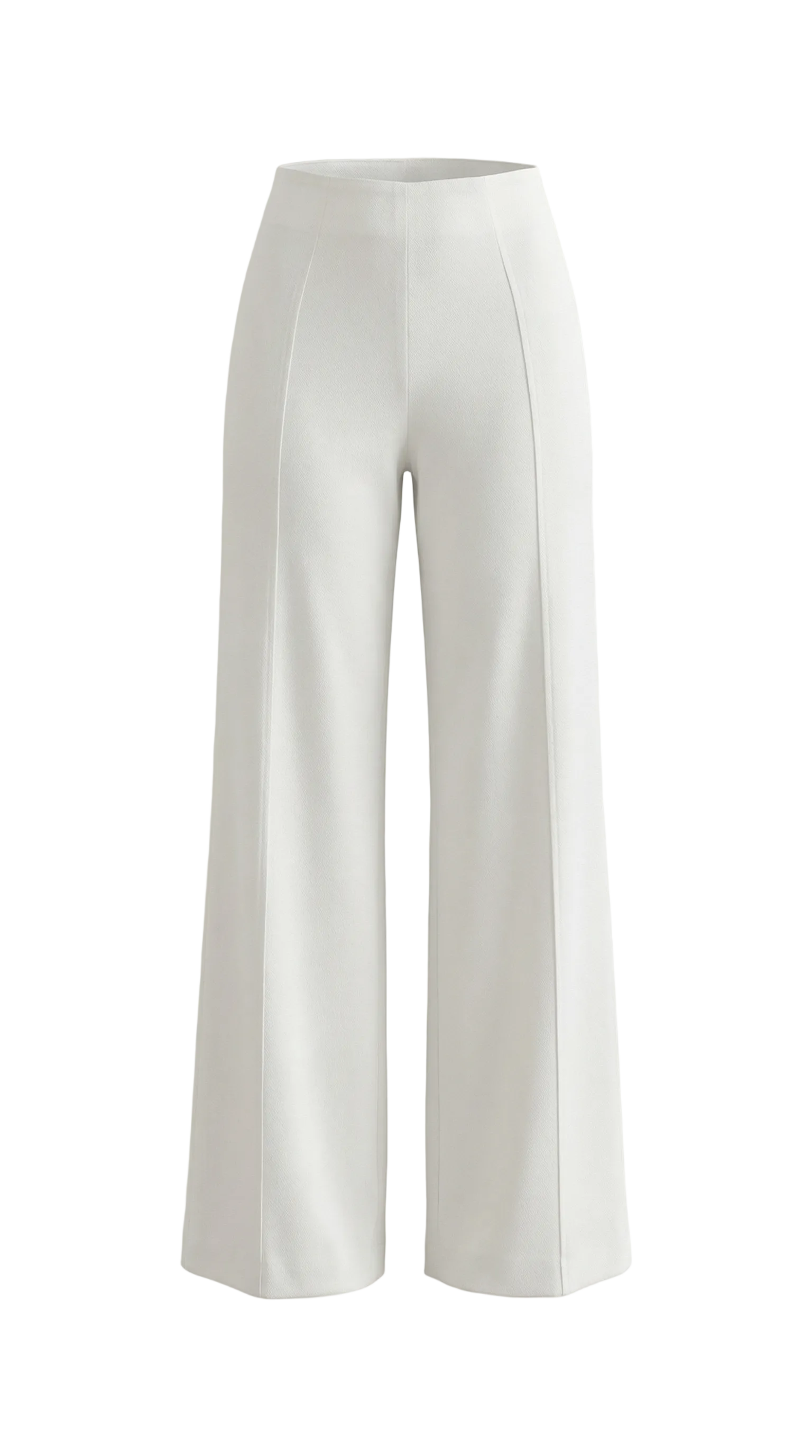 Damen Baggy Hose mit Mittelhohem Bund und Bügelfalten