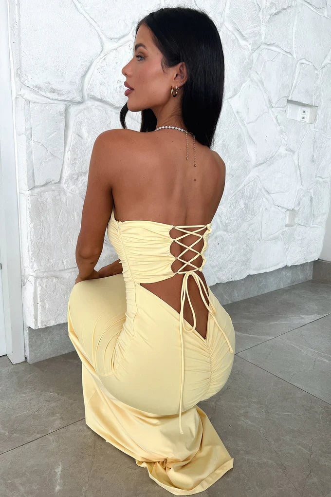 Damen Bandeau Maxikleid Ansicht 3
