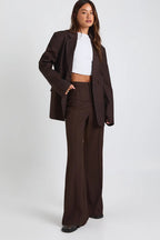 Damen Blazer mit Breiten Revers und Knöpfen an den Manschetten – Ansicht 3
