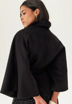 Damen Cape Jacke mit Knopfverschluss – Ansicht 2