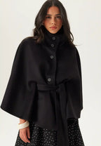 Damen Cape Jacke mit Knopfverschluss – Ansicht 3