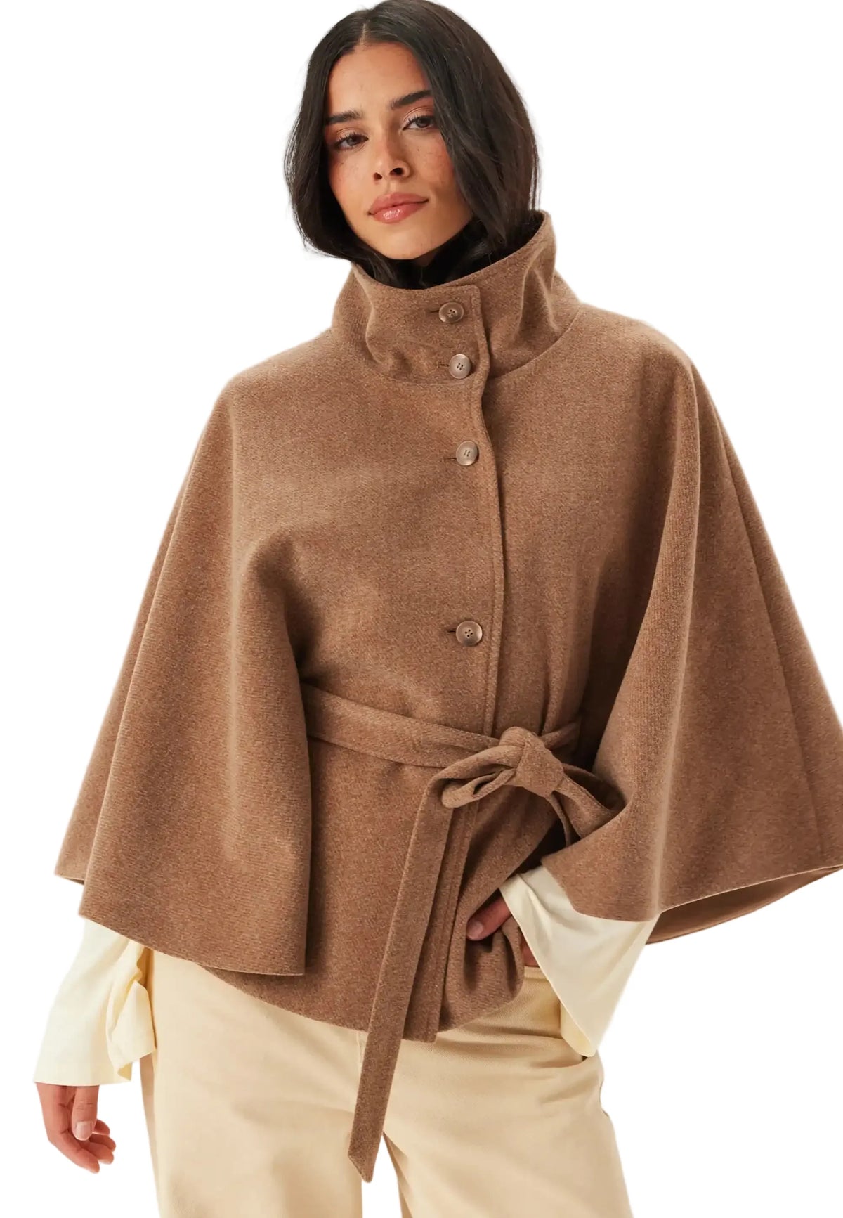 Damen Cape Jacke mit Knopfverschluss – Ansicht 5