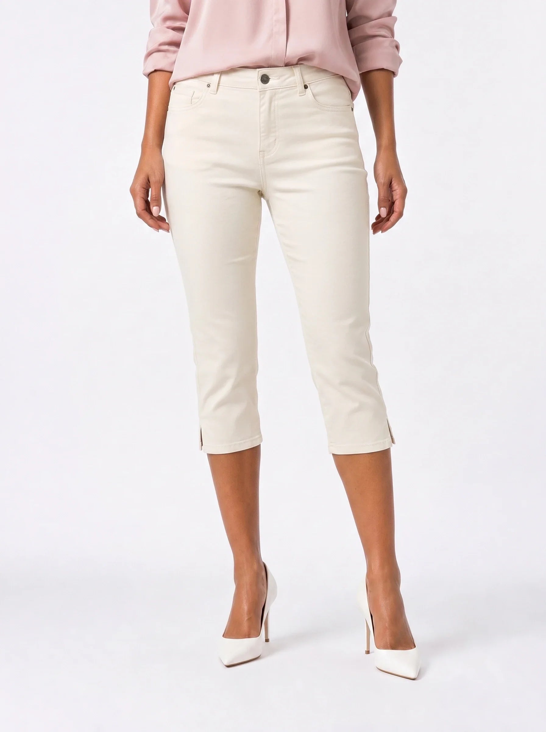 Damen Caprihose mit Schlitzen