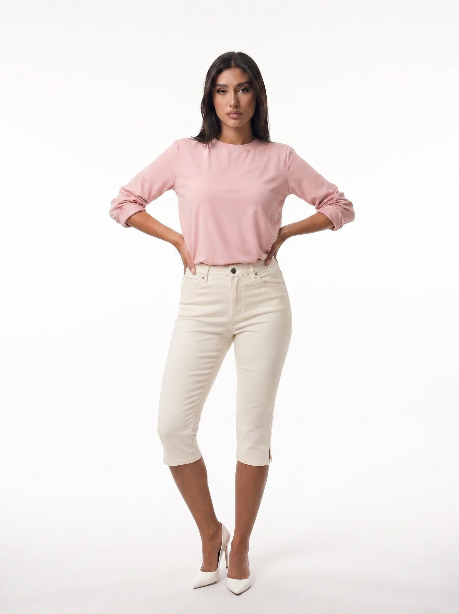 Damen Caprihose mit Schlitzen Ansicht 3