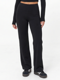 Damen Hose mit geraden Beinen und hohem Bund