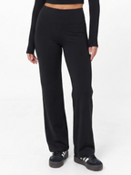Damen Hose mit geraden Beinen und hohem Bund