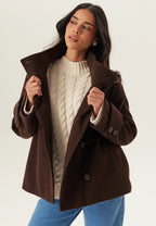 Damen Kurze Jacke mit Hohem Kragen – Ansicht 4