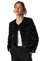 Damen Kurze Jacke mit Strukturiertem Muster