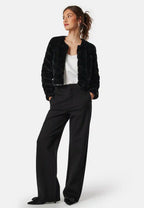 Damen Kurze Jacke mit Strukturiertem Muster – Ansicht 3