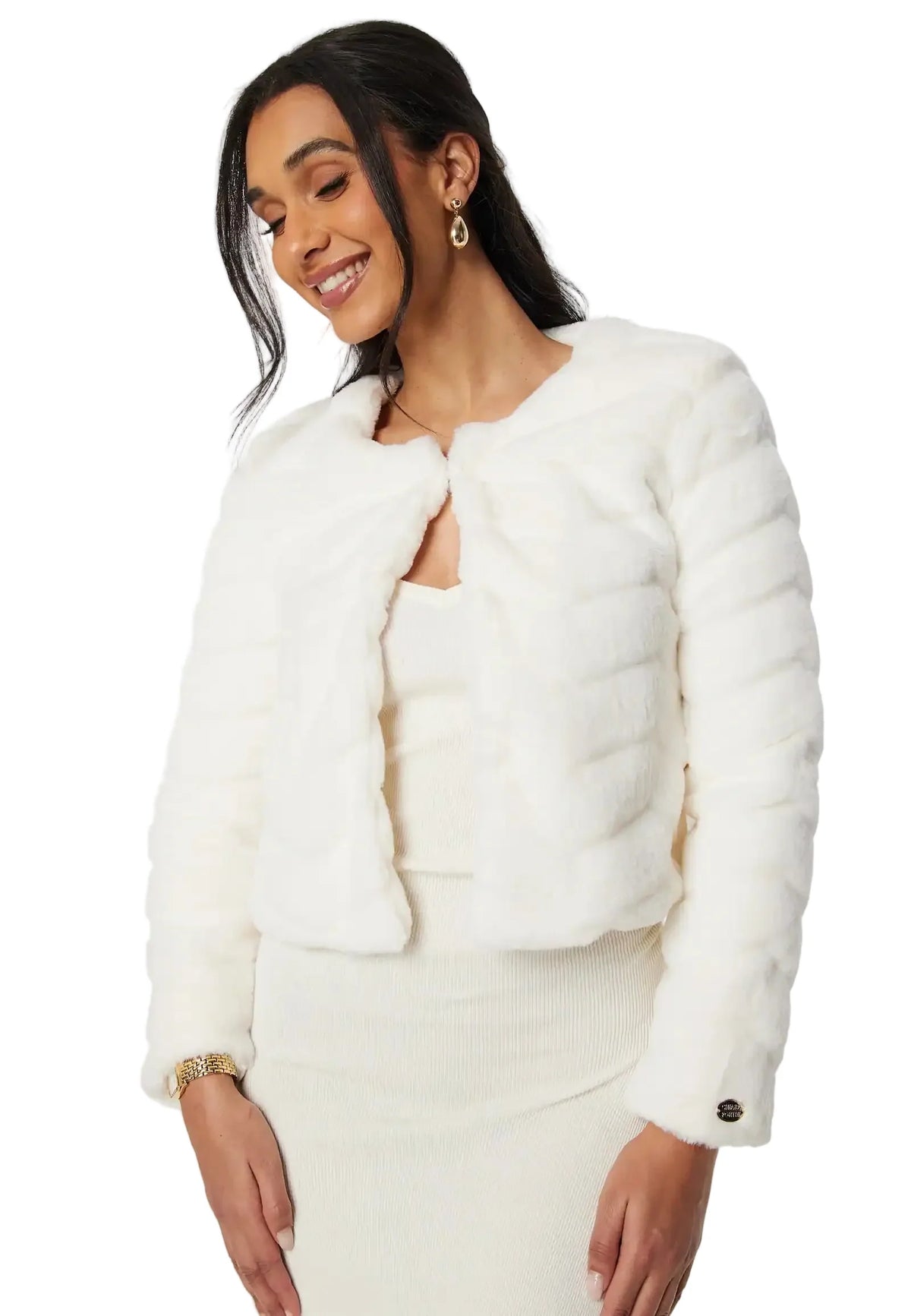 Damen Kurze Jacke mit Strukturiertem Muster – Ansicht 5