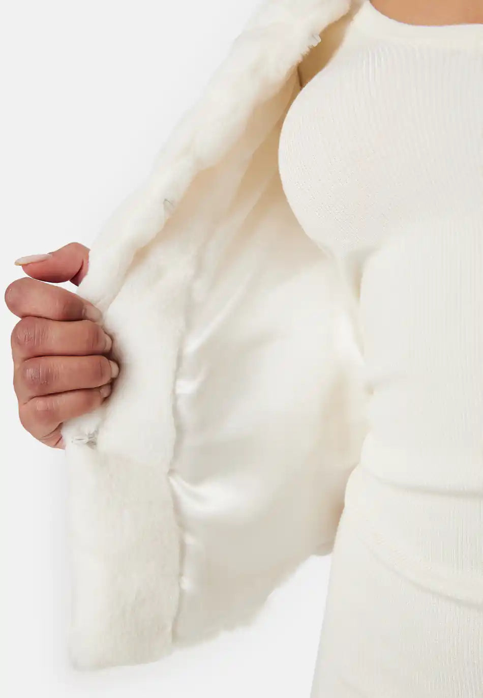 Damen Kurze Jacke mit Strukturiertem Muster – Ansicht 7