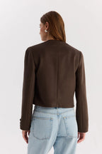 Damen Kurzer Blazer mit Knopfverschluss – Ansicht 2