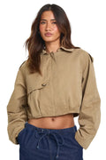 Damen Kurzjacke mit Reverskragen und Einzelknopf