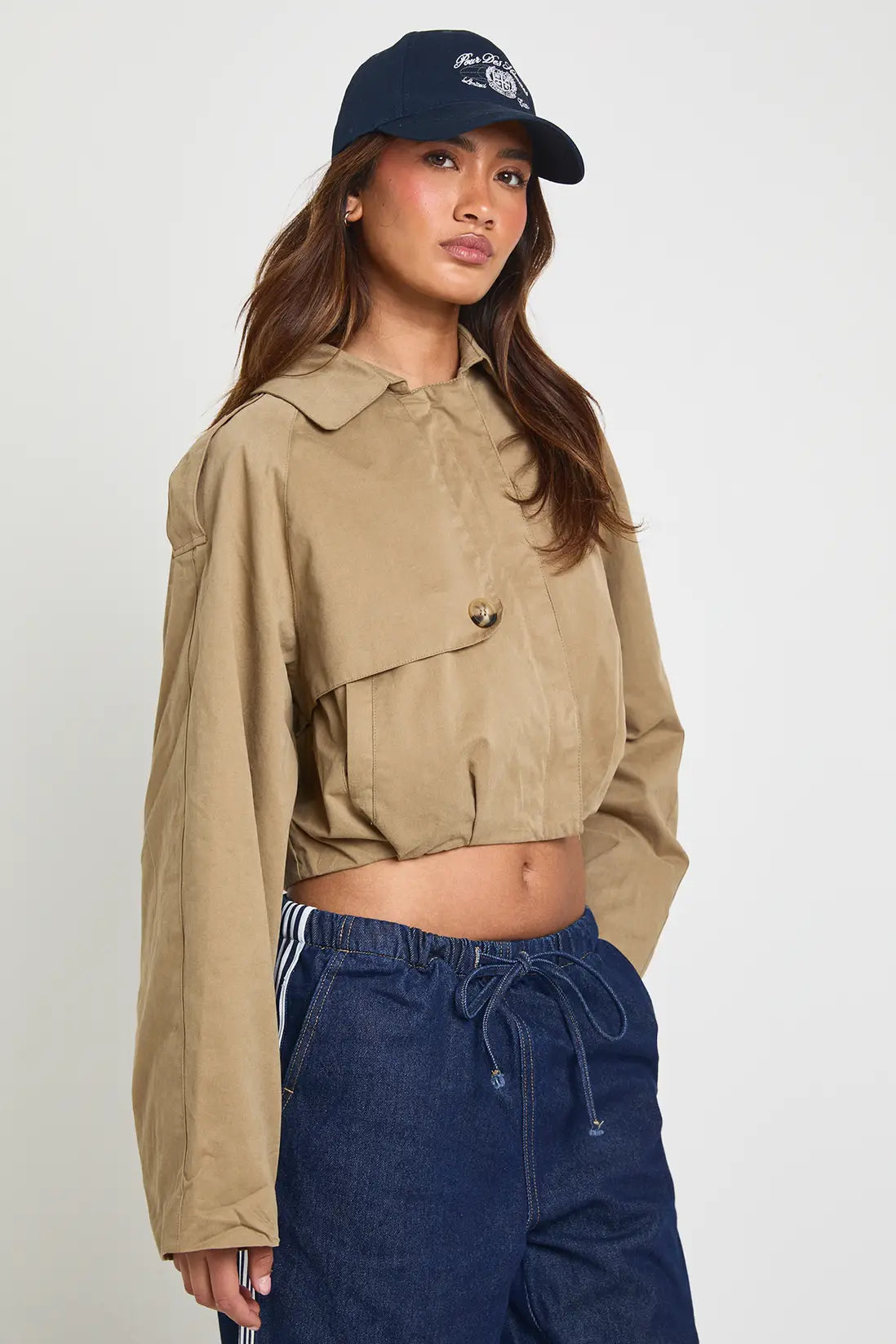 Damen Kurzjacke mit Reverskragen und Einzelknopf Ansicht 4