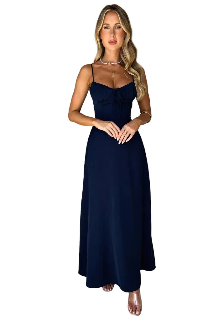 Damen Maxikleid mit Korsett mit Stäbchen und Schnürung am Rücken – Ansicht 4