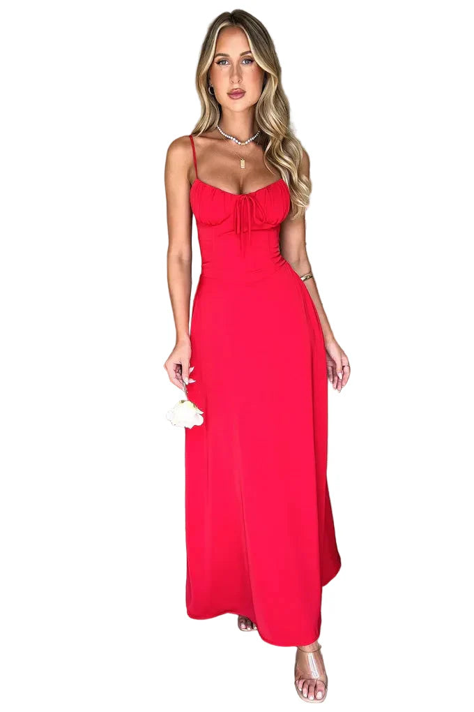 Damen Maxikleid mit Korsett mit Stäbchen und Schnürung am Rücken – Ansicht 7