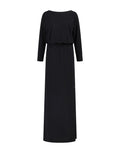 Damen Maxikleid mit langem Arm und offenem Rücken