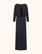 Damen Maxikleid mit langem Arm und offenem Rücken Ansicht 2
