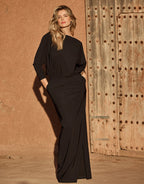 Damen Maxikleid mit langem Arm und offenem Rücken Ansicht 4
