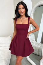 Damen Minikleid plissierter Rock Ansicht 4