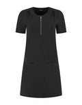Damen Minikleid mit kurzem Arm und Reißverschluss vorne