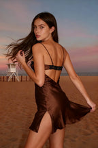 Damen Minikleid mit Trägern, Spitze und Offenem Rücken – Ansicht 15