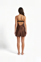 Damen Minikleid mit Trägern, Spitze und Offenem Rücken – Ansicht 4