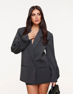 Damen Oversize Blazer mit Reverskragen und Taschen – Ansicht 3