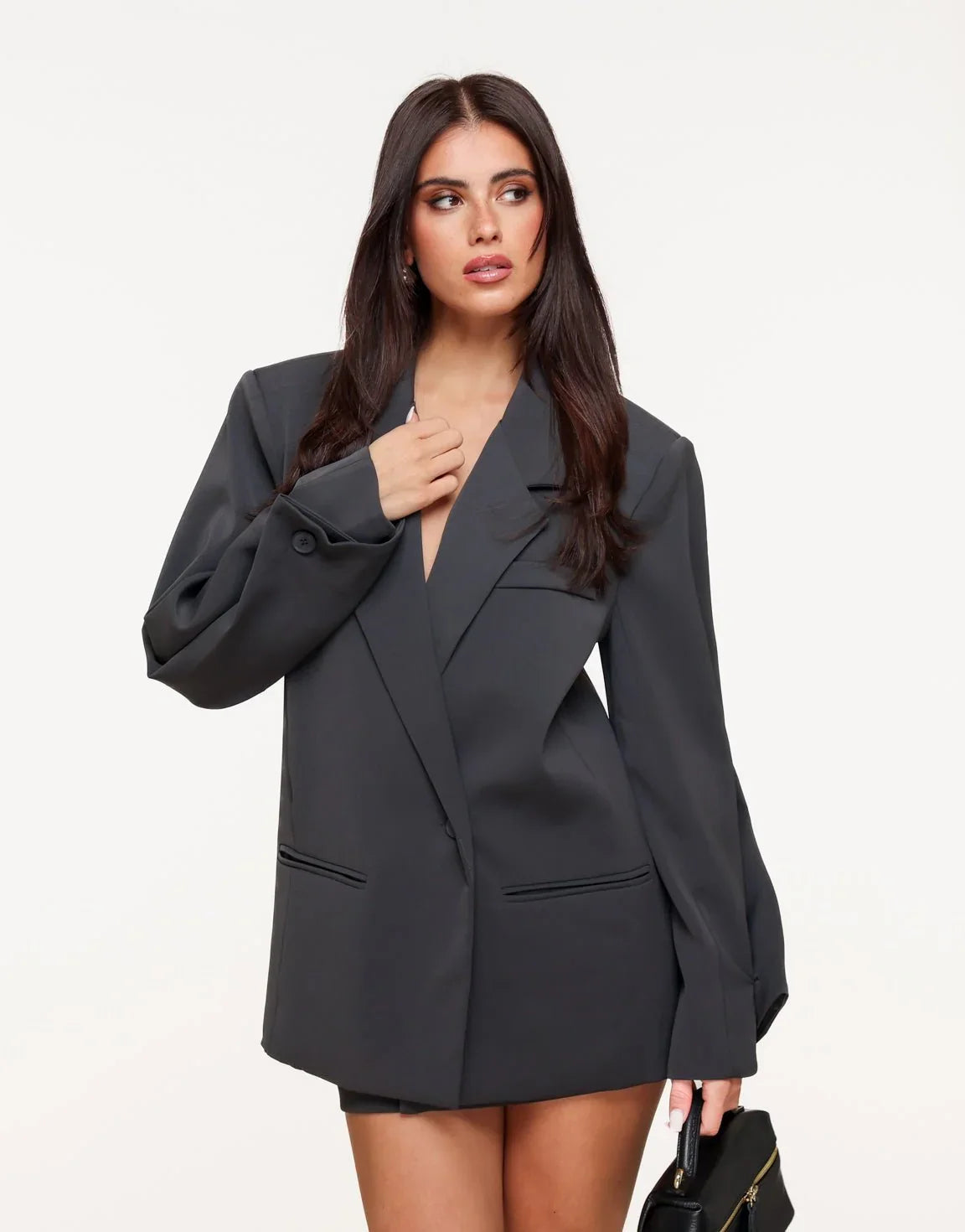 Damen Oversize Blazer mit Reverskragen und Taschen – Ansicht 3