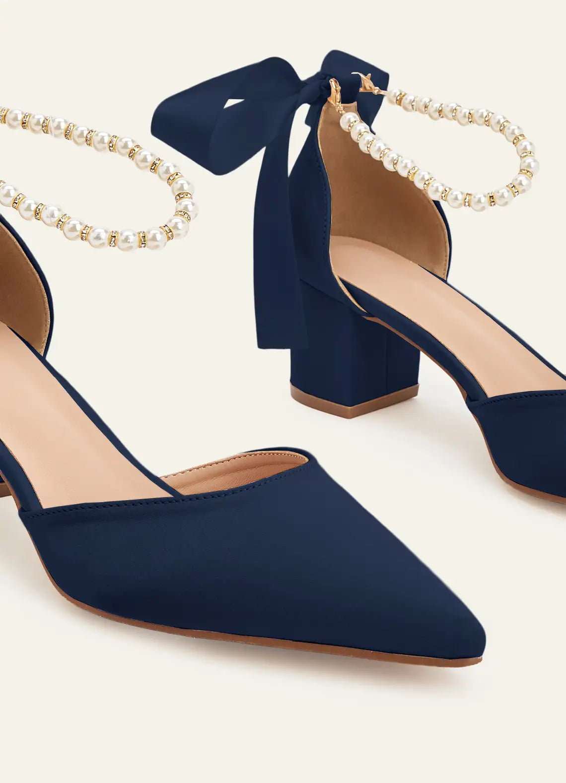Damen Pumps Perlenschleife Ansicht 4