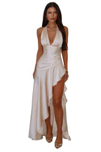 Damen Satin Neckholder Maxikleid Ansicht 10