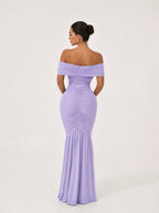 Damen schulterfreies Maxikleid Ansicht 6