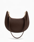 Damen Schultertasche in Halbmondform mit Reißverschluss und Zwei Abnehmbaren Riemen – Ansicht 7