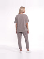 Damen Set mit Oversize T-Shirt und Joggerhose mit Bündchen – Ansicht 2