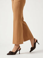 Damen Slingback Pumps in Veloursleder-Optik mit Schleife und Spitzer Zehenpartie – Ansicht 12