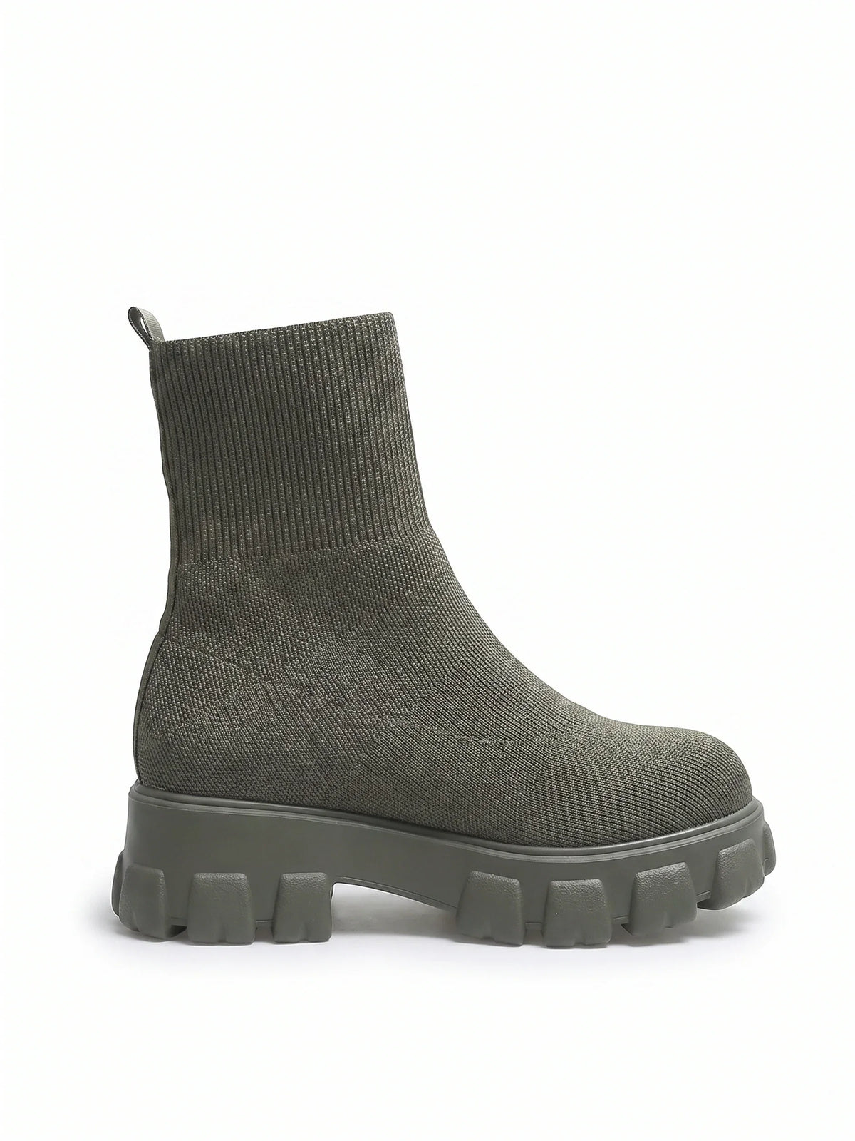 Damen Sock Boots aus Strick auf Dicker Sohle – Ansicht 10