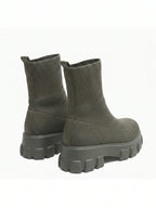 Damen Sock Boots aus Strick auf Dicker Sohle – Ansicht 11